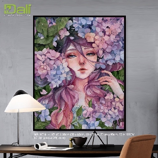 Tranh treo tường tự tô màu số hóa DALI Tranh Nàng thơ N014