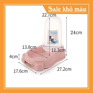 Bát ăn tự động hình gấu cho chó mèo