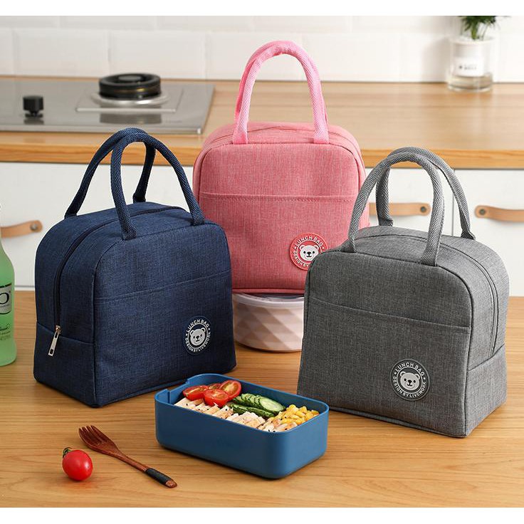 Túi đựng cơm thiết kế Hàn Quốc - Lunch Bag Có lớp bạc giữ nhiệt dễ vệ sinh