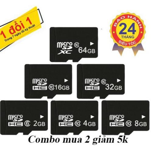 Thẻ nhớ điện thoại 64G/32G/16G/8G/4G/2G micro sd class 10 U3, cho camera, máy ảnh  - Bh 2 năm lỗi 1 đổi 1 | BigBuy360 - bigbuy360.vn