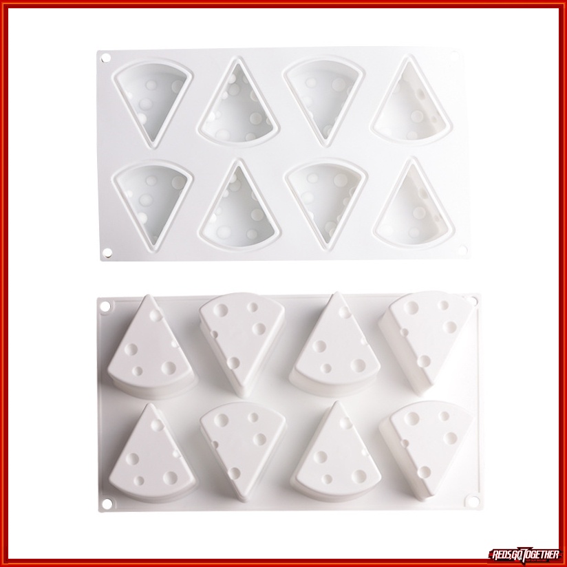 Khuôn silicon 8 ô hình phô mai làm thạch rau câu/pudding cho  bé ăn dặm