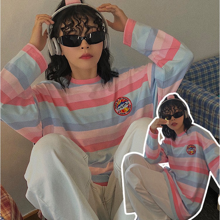 Áo kiểu tay dài dáng rộng thời trang Hàn Quốc phong cách Ulzzang cho bạn nữ | BigBuy360 - bigbuy360.vn