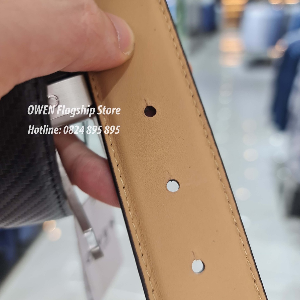 OWEN -  Thắt lưng nam OWEN 100% da thật, khóa cài Mã - BELT81324