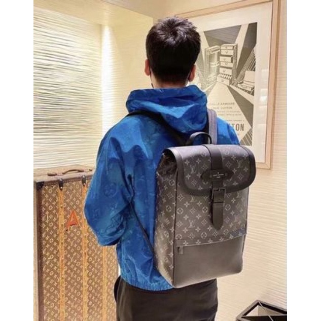 Set balo LV Saumur 35x40cm da đanh dày bill dustbag đi học đi chơi đi làm