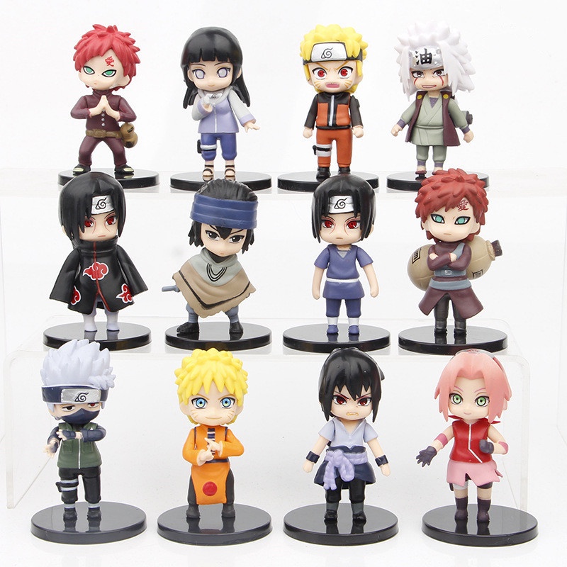 Mô hình Naruto Chibi giá rẻ, Figure Naruto 12 nhân vật, Anime chibi cao 7cm