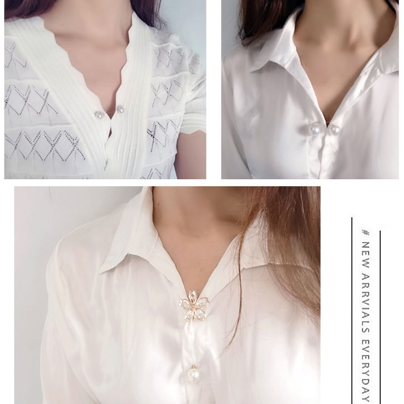 Ghim cài đính hạt ngọc trai giả thời trang sang trọng