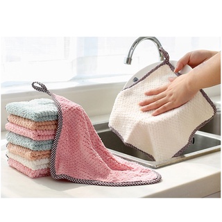 Khăn lau tay nhà bếp siêu thấm SUWEN có móc treo chất liệu Microfiber mềm mịn