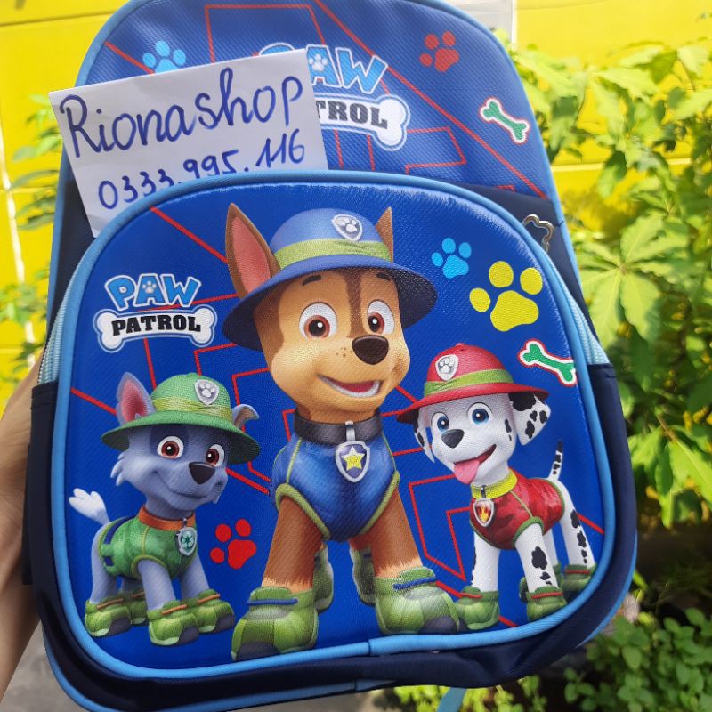 Balo cho bé mẫu giáo mầm non cho đi học cặp trẻ em bé trai gái hoạt hình chú chó cứu hộ, công chúá elsa pony Rionashop