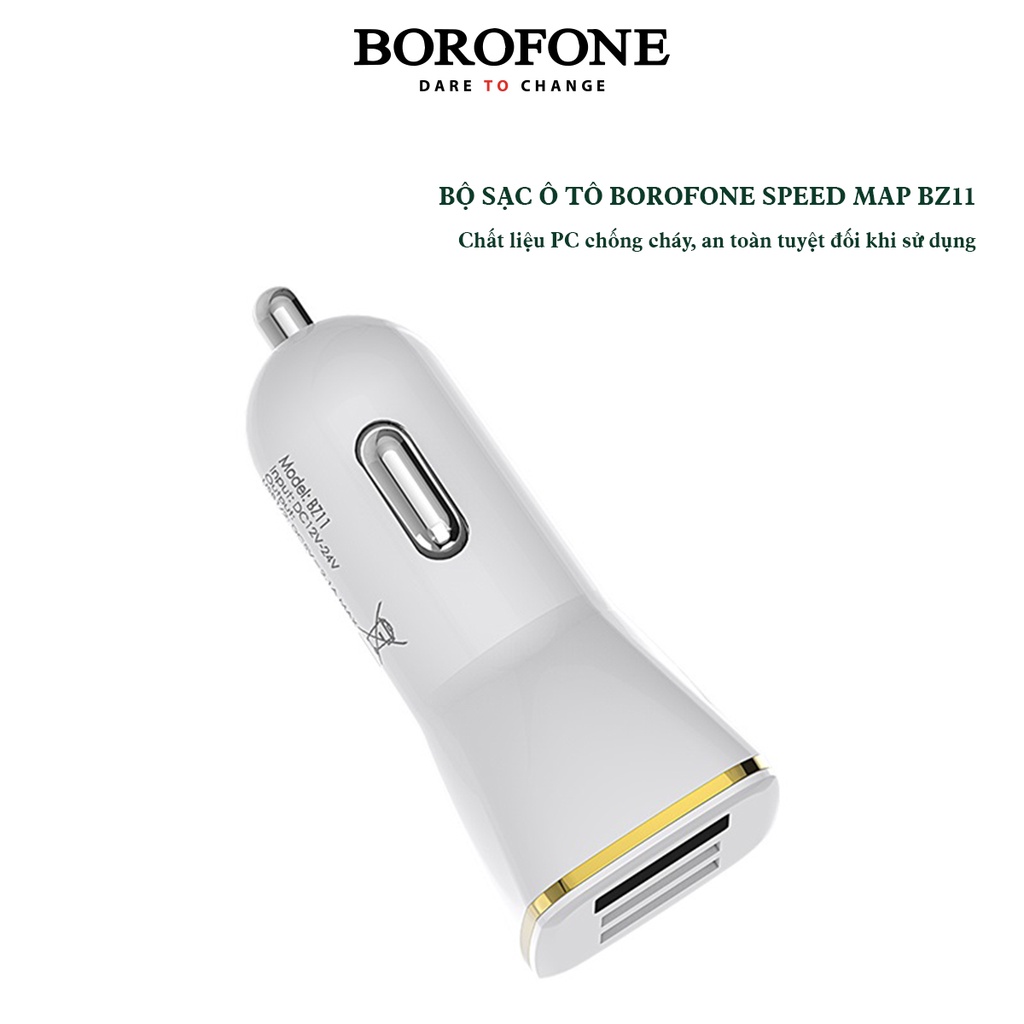 Bộ sạc ô tô BOROFONE Speed map BZ11 - AK Mobile