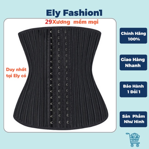 Đai latex corset nữ cao su nịt bụng 29 xương cao 30 cm mềm không đau