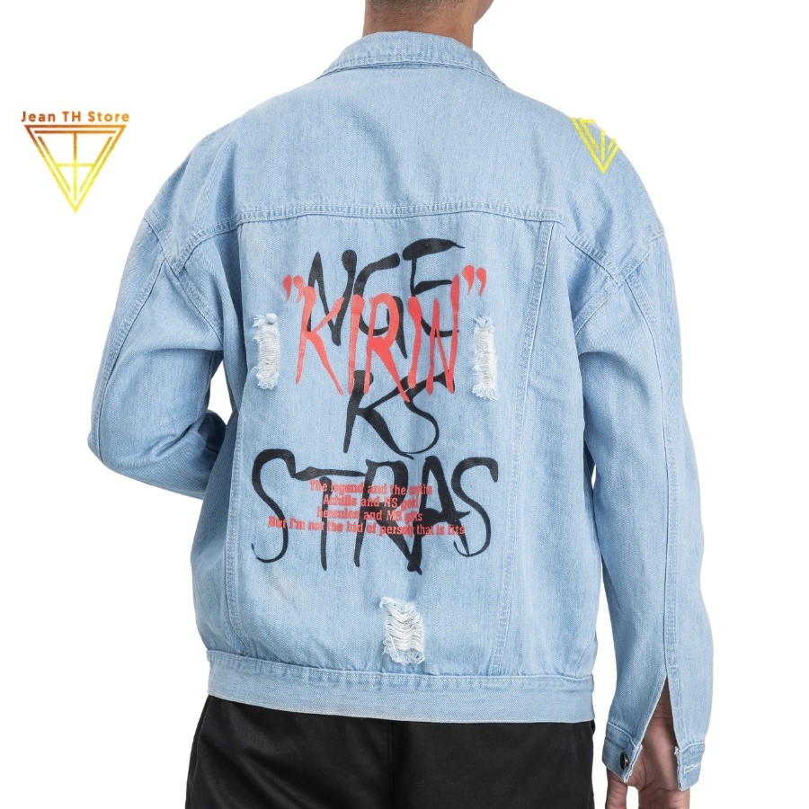 Áo khoác jean unisex nam nữ TH Store bò STras cá tính phong cách ulzzang chống nắng - HÀNG MỚI VỀ