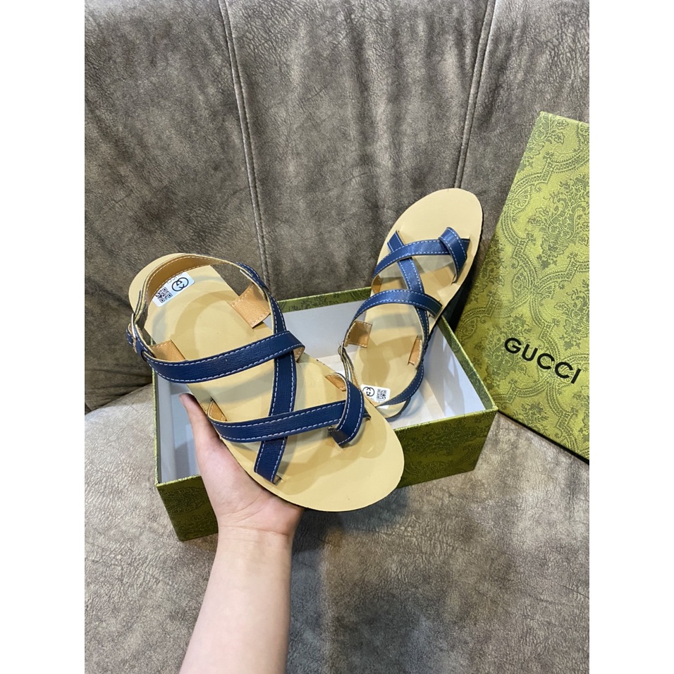 Dép DSQ sandal quai hậu vằn phòng xỏ ngón nam nữ đế trấu đủ màu cực hot 2022 full box