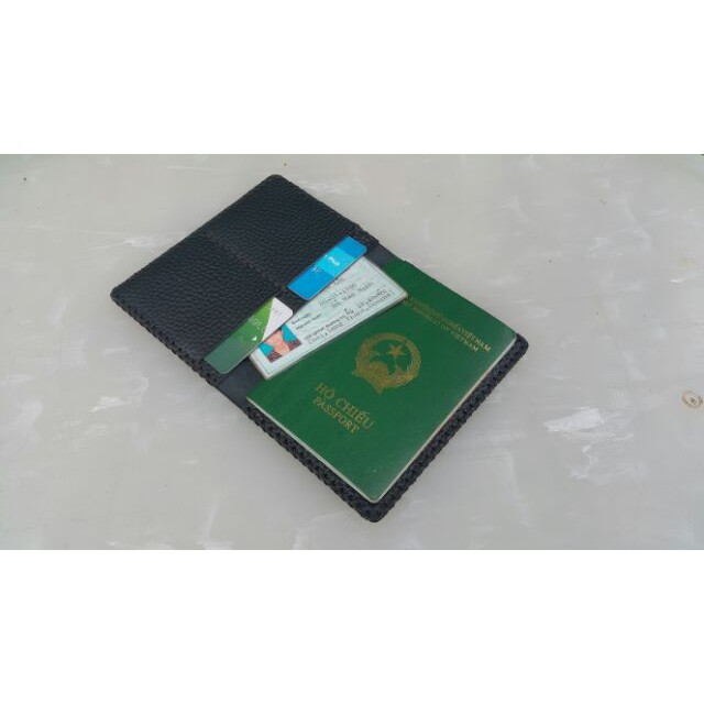 Ví passport da bò thật 100% xuất khẩu Handmade.