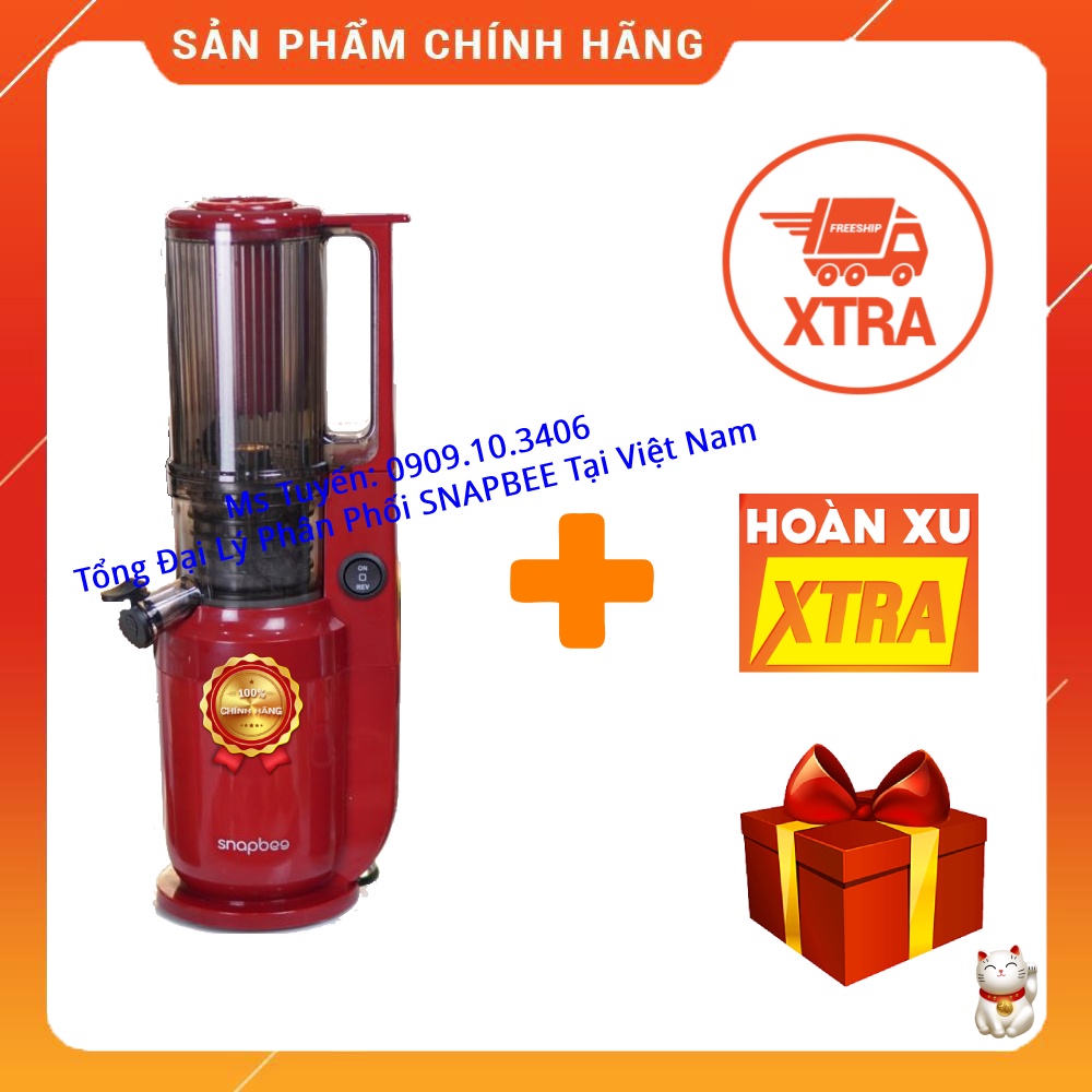 [Mã ELHA22 giảm 6% đơn 300K] [CHÍNH HÃNG] Máy Ép Chậm SnapBee SK 202US - Ép Trái Cây Hoa Quả, Siêu Kiệt Bã, Dễ Vệ Sinh