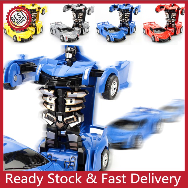 [MDJL] Inertia Crash PK Car Deformation Robot Action Figures Toy for Kids