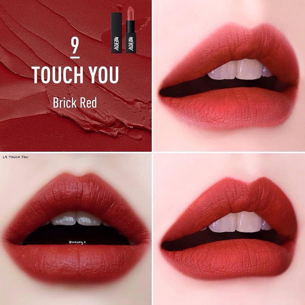 Son Thỏi Merzy Another Me The First Lipstick Bán Lì 3.5g . Màu #L9 Touch You Đỏ Gạch