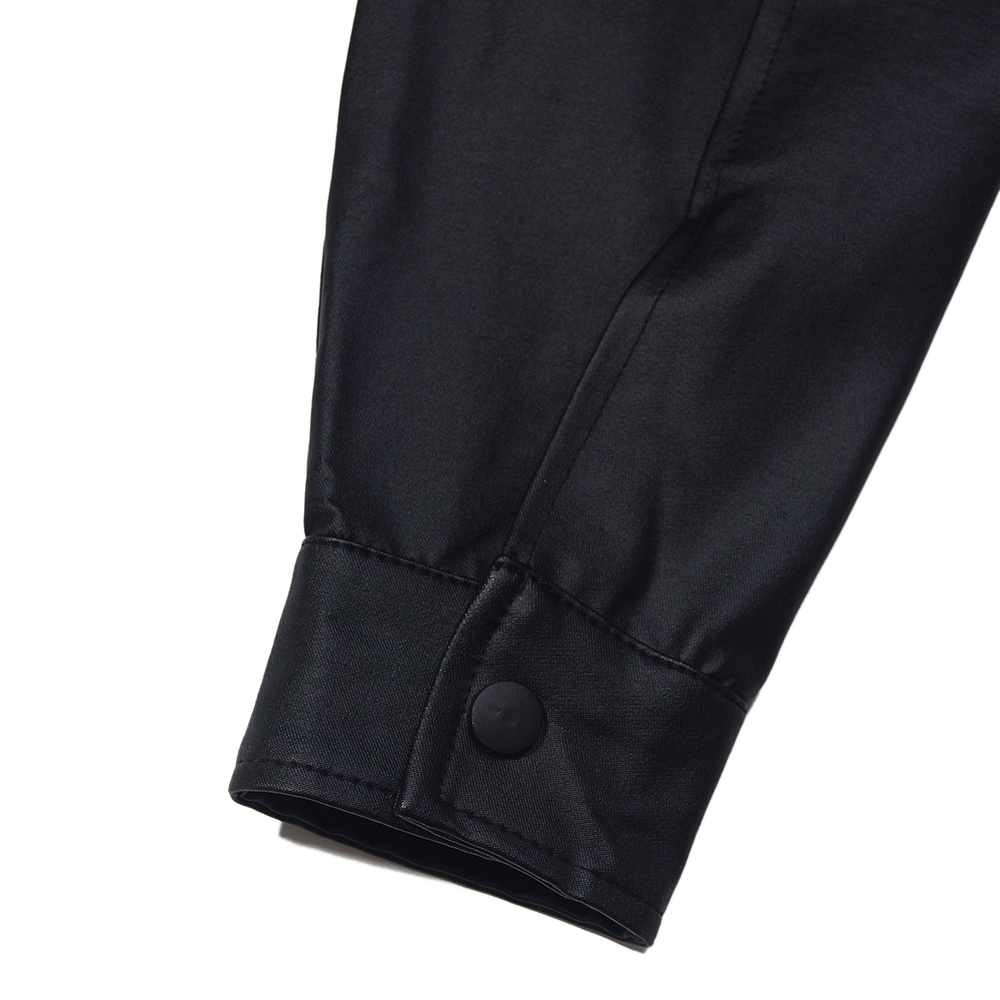 Áo khoác da nam thời trang HUGU Minima Leather Jacket chất da PU cao cấp màu đen