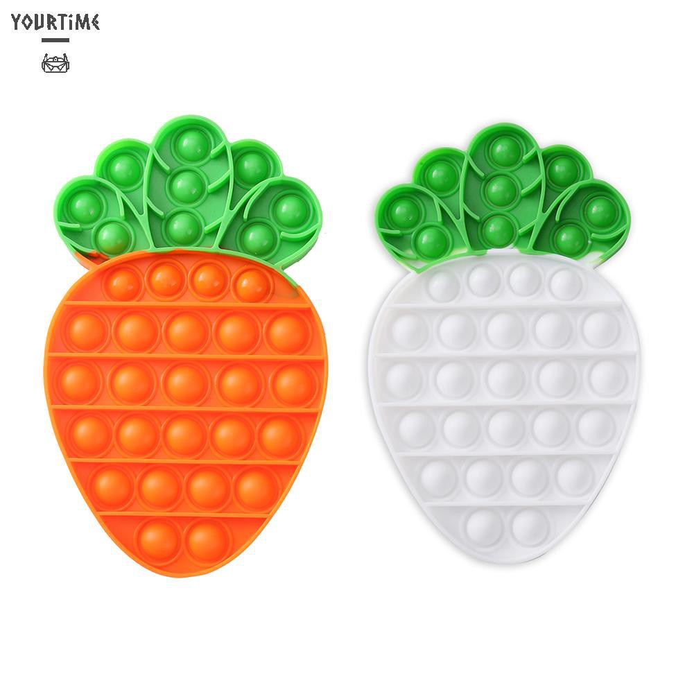 Đồ chơi Cartoon Carrot Push Bubble Fidget Toy Squeezing Anti Stress Relaxing Toys