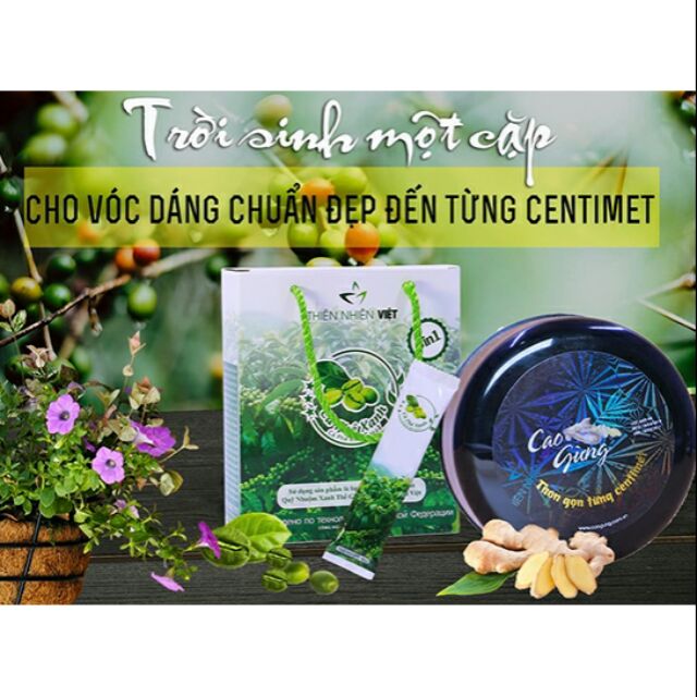 1 Hộp Cao Gừng tặng 1 Hộp Cà Phê Xanh 10 gói chính hãng 100%