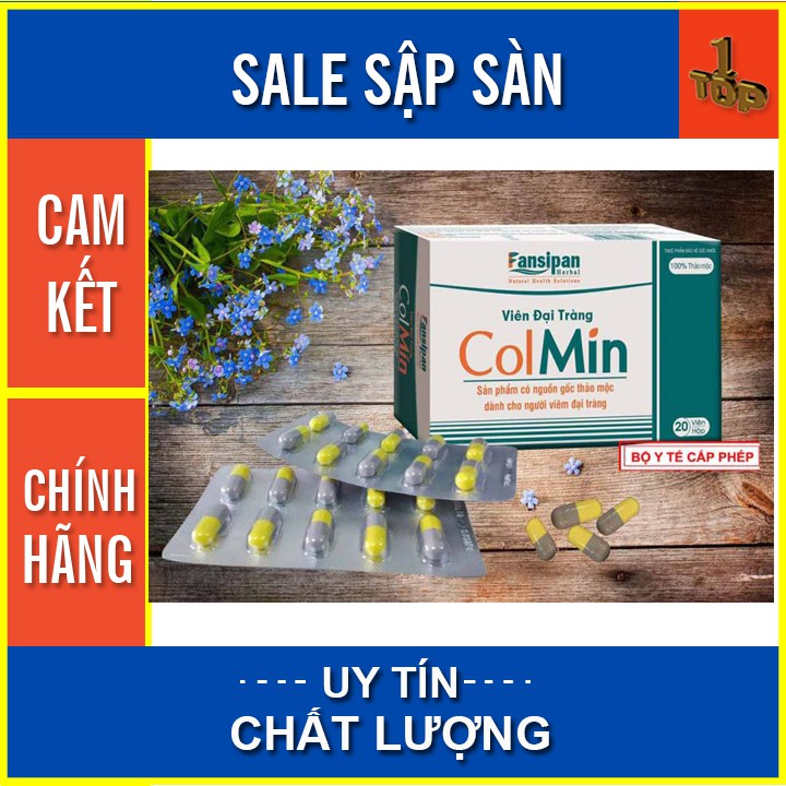 Viên Đại Tràng Colmin - Hỗ Trợ Viêm Đại Tràng & Đại Tràng Co Thắt  - Hộp 20 viên