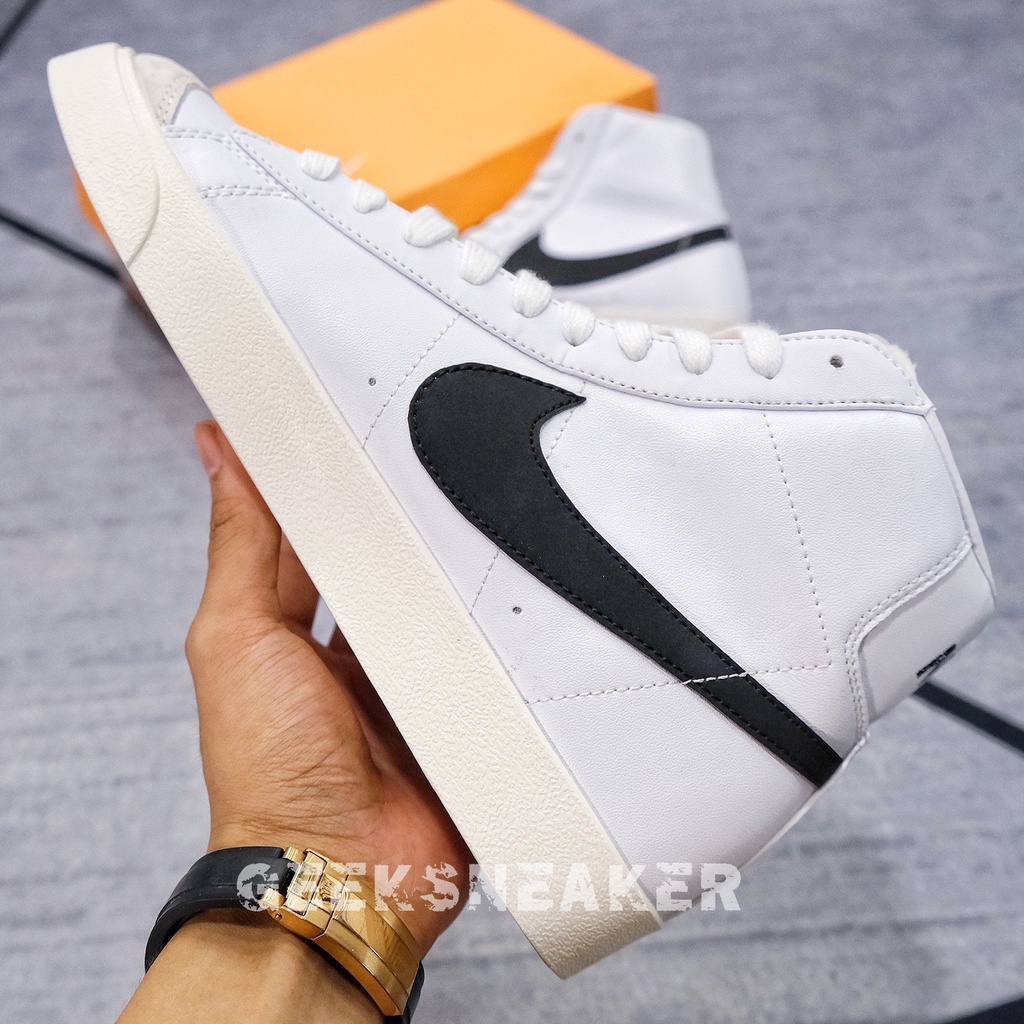 [GeeKSneaker] Giày Nike Blazer Mid ’77 Vintage ‘White Black’ BQ6806-100