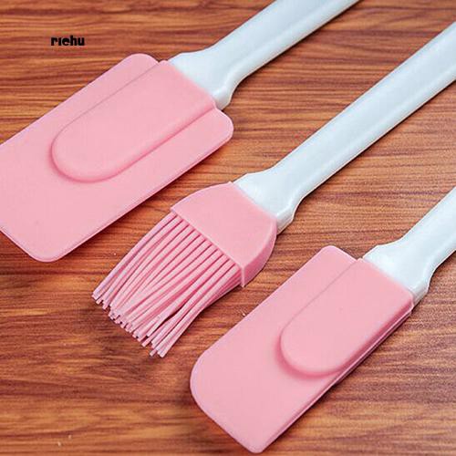 Set 3 Muỗng Silicone Trộn Kem Trang Trí Bánh Tiện Dụng