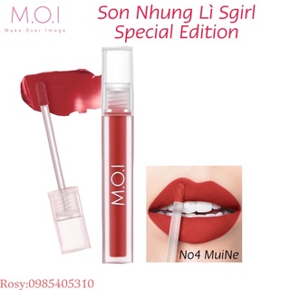 [ Cam Đỏ]- Son Kem Nhung Lì Sgirl Special Edition x M.O.I
