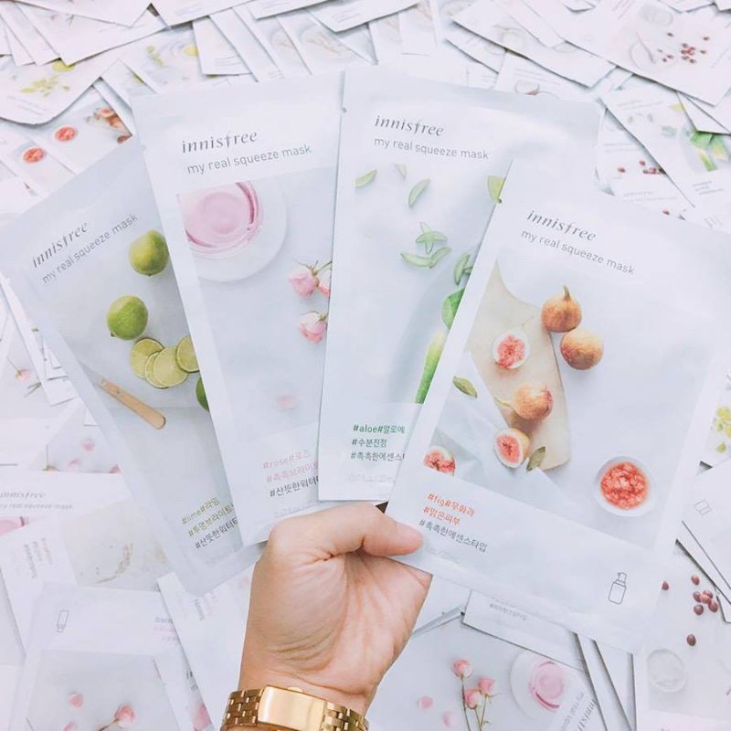 Mặt nạ giấy innisfree my real squeeze mask  🌼 full vị - dưỡng ẩm da