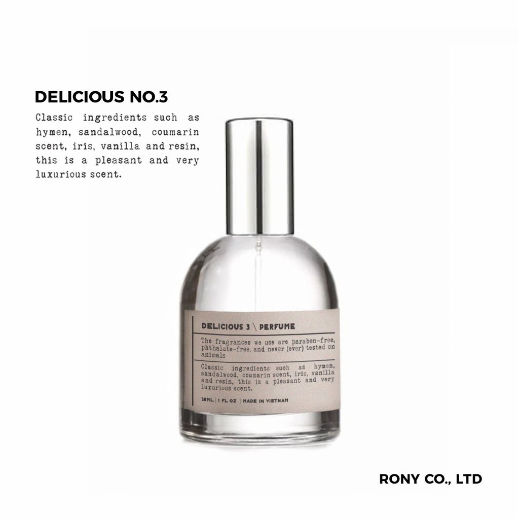 Eau de perfume - DELICIOUS NO.3 (Hương thơm Phương Đông ) | Thế Giới Skin Care