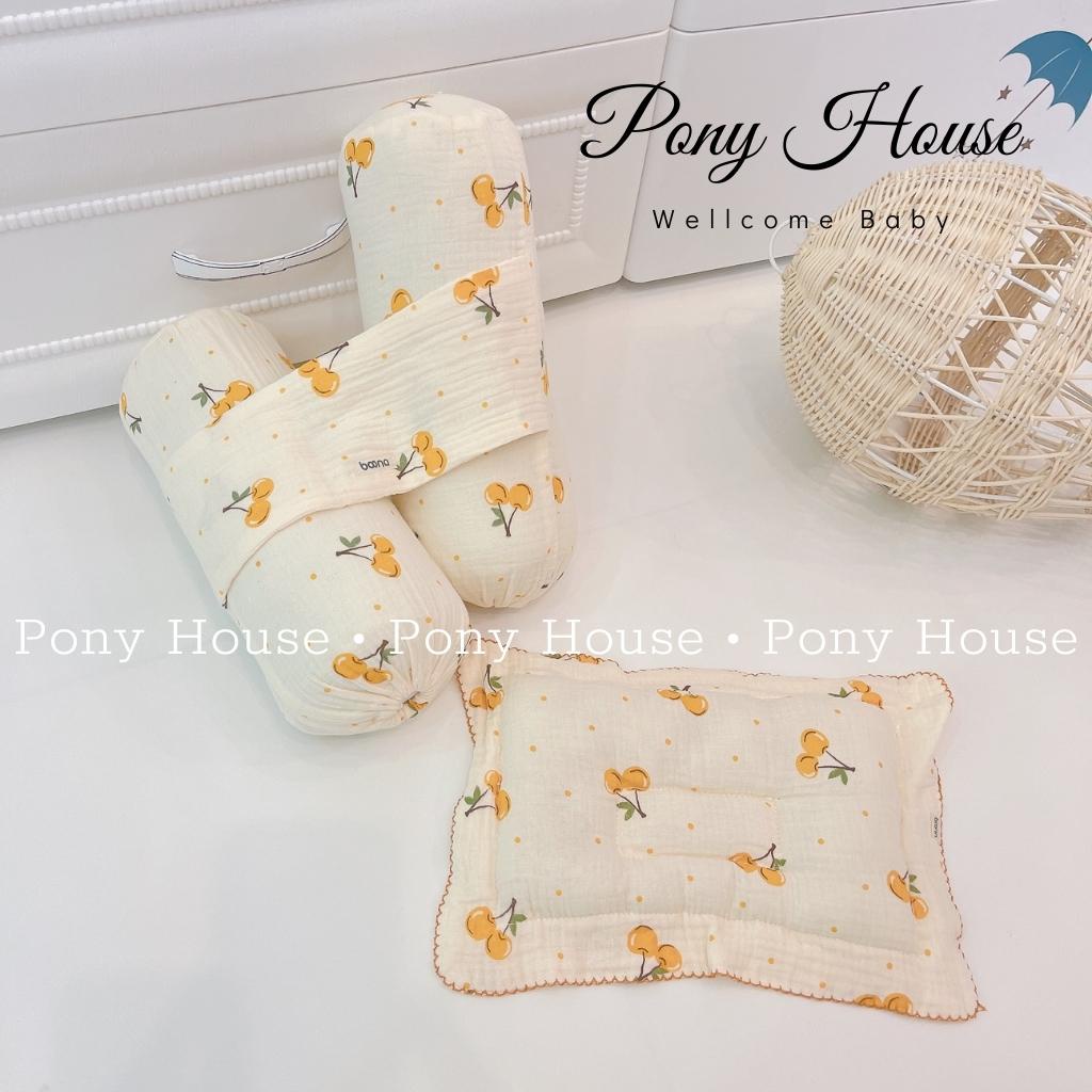 Bộ Gối Chặn Xô Sơ Sinh Boona Xô Muslin Ruột Bông Tự Nhiên Siêu Mềm Mại Chống Giật Mình Cho Bé Sơ Sinh