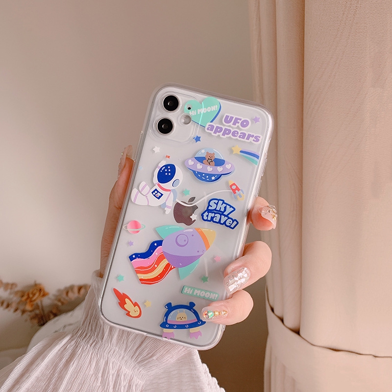 Ốp điện thoại mềm ánh laze in hình phi hành gia cho iphone11 11pro Xsmax XR 8plus | BigBuy360 - bigbuy360.vn