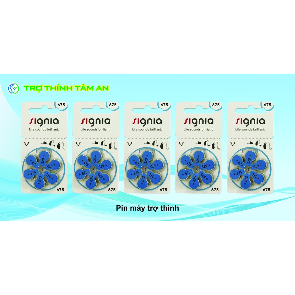 Pin trợ thính Signia 675 - hàng chính hãng, dùng cho máy trợ thính ngoắc sau tai công suất SP