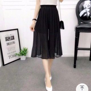 Quần voan ống rộng dập ly