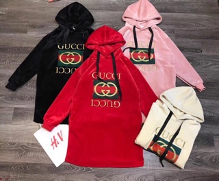 Áo váy nhung gucci