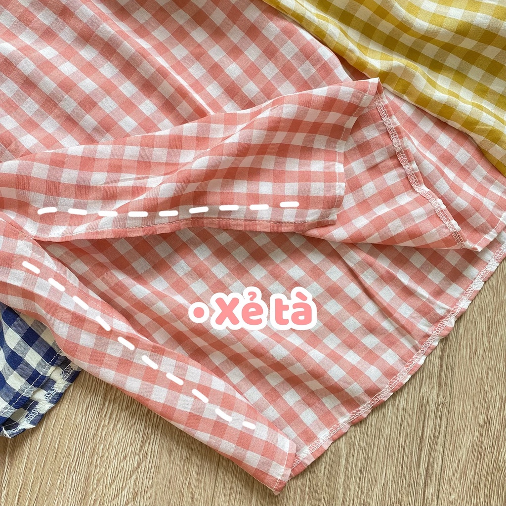 Váy Đũi Caro Dáng Dài Hở Lưng - Titto Closet
