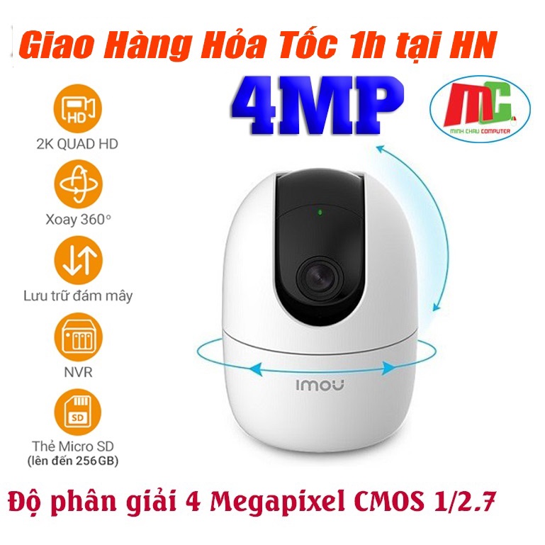 Camera IP Wifi IMOU IPC-A42P-B 4.0Mpx - xoay 360 Độ - Hàng chính hãng