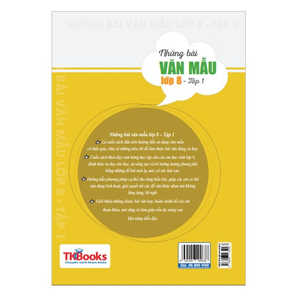 Sách - Những bài văn mẫu lớp 8 - Tập 1