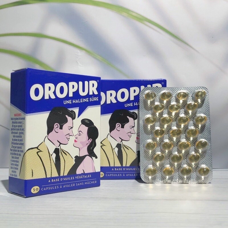 VIÊN UỐNG THƠM MIỆNG OROPUR HỘP 50 viên tiện lợi