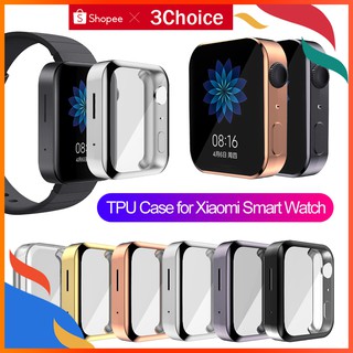 Case for Xiaomi Mi Watch Screen Protector Case TPU Plated Cover Full-Cover Protective Bumper Shell for Xiaomi Mi Watch