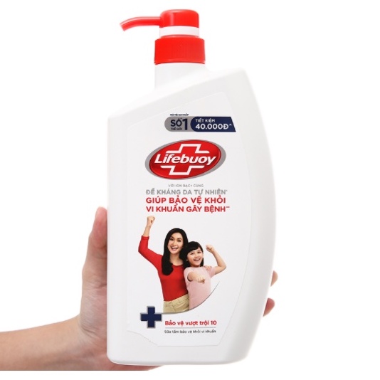 Sữa tắm Lifebuoy Bảo Vệ Khỏi Vi Khuẩn: Bảo Vệ Vượt Trội 10
