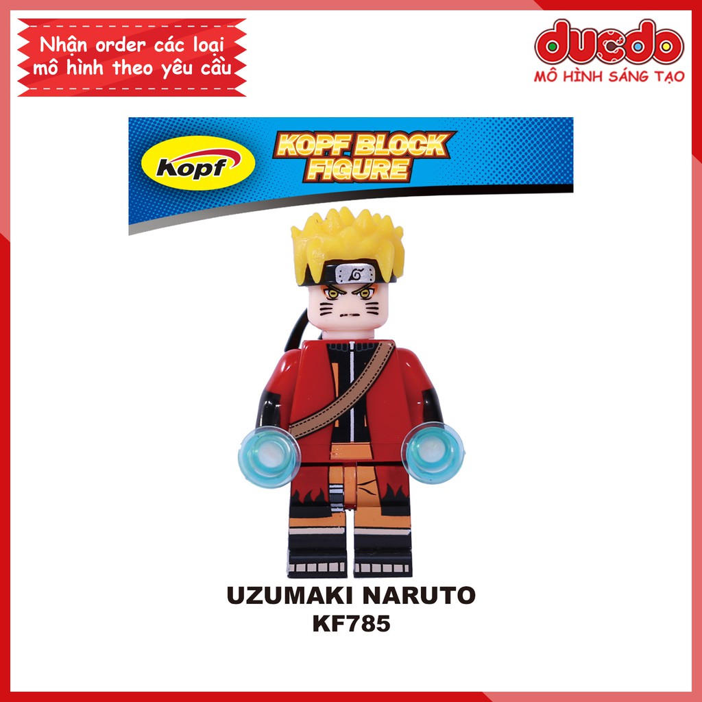 Minifigures các nhân vật Naruto , Sasuke, Kakashi - Đồ chơi Lắp ghép Xếp hình Mô hình Mini Kopf KF6078