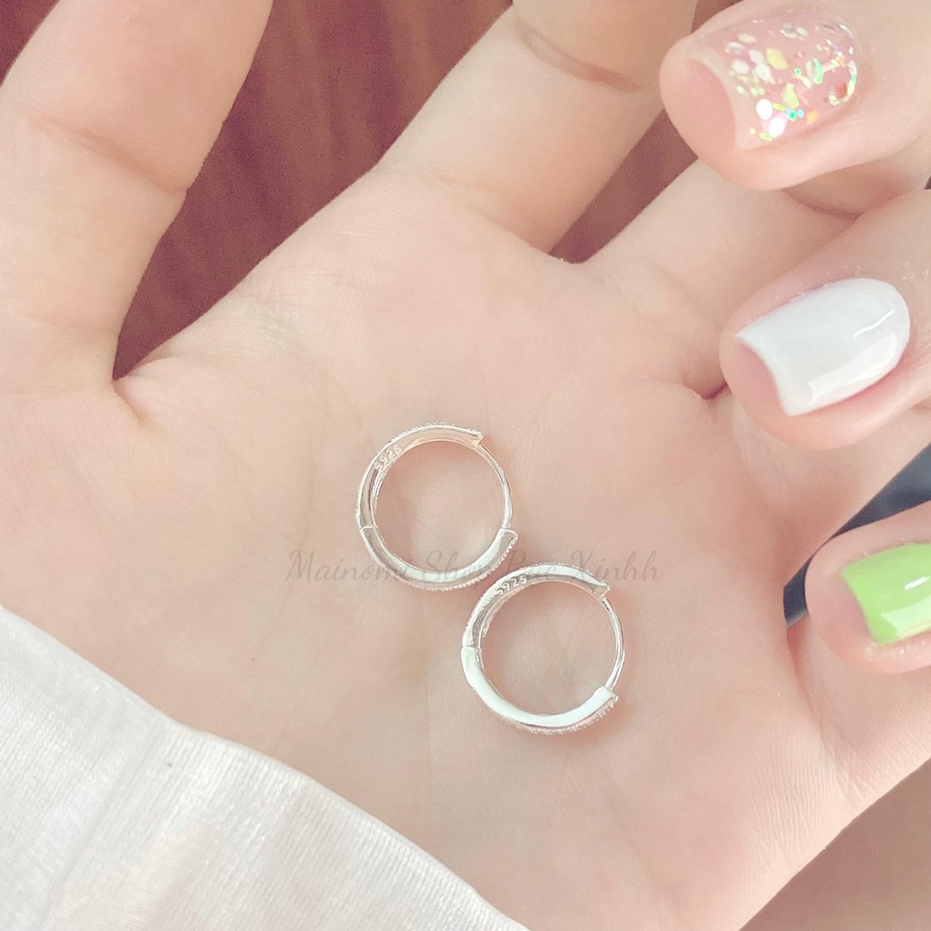 Bông tàu đá bạc ý MAINOMI mã kèm quà sang xịn dày dặn, nam nữ đều đeo được