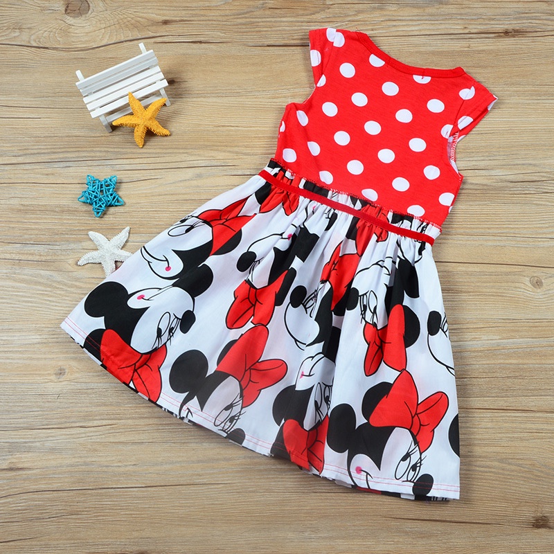 Váy Trẻ Em Bé Gái Thời Trang minnie Nơ akku