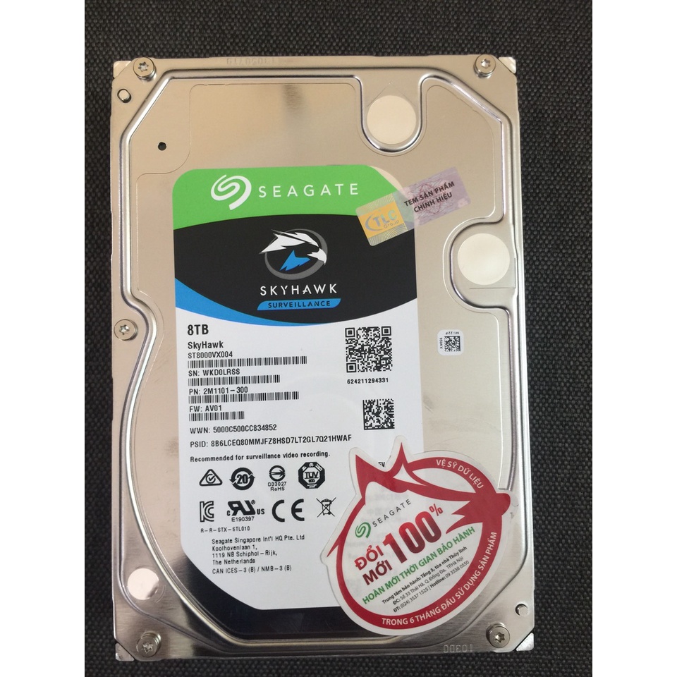 Ổ cứng chuyên dụng Camera Seagate  8Tb Skyhawk chính hãng