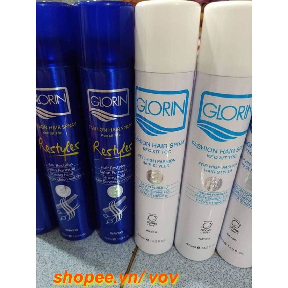Keo Xịt Tạo Kiểu Tóc 420ml Glorin Chính Hãng, vov Cung Cấp & Bảo Trợ.