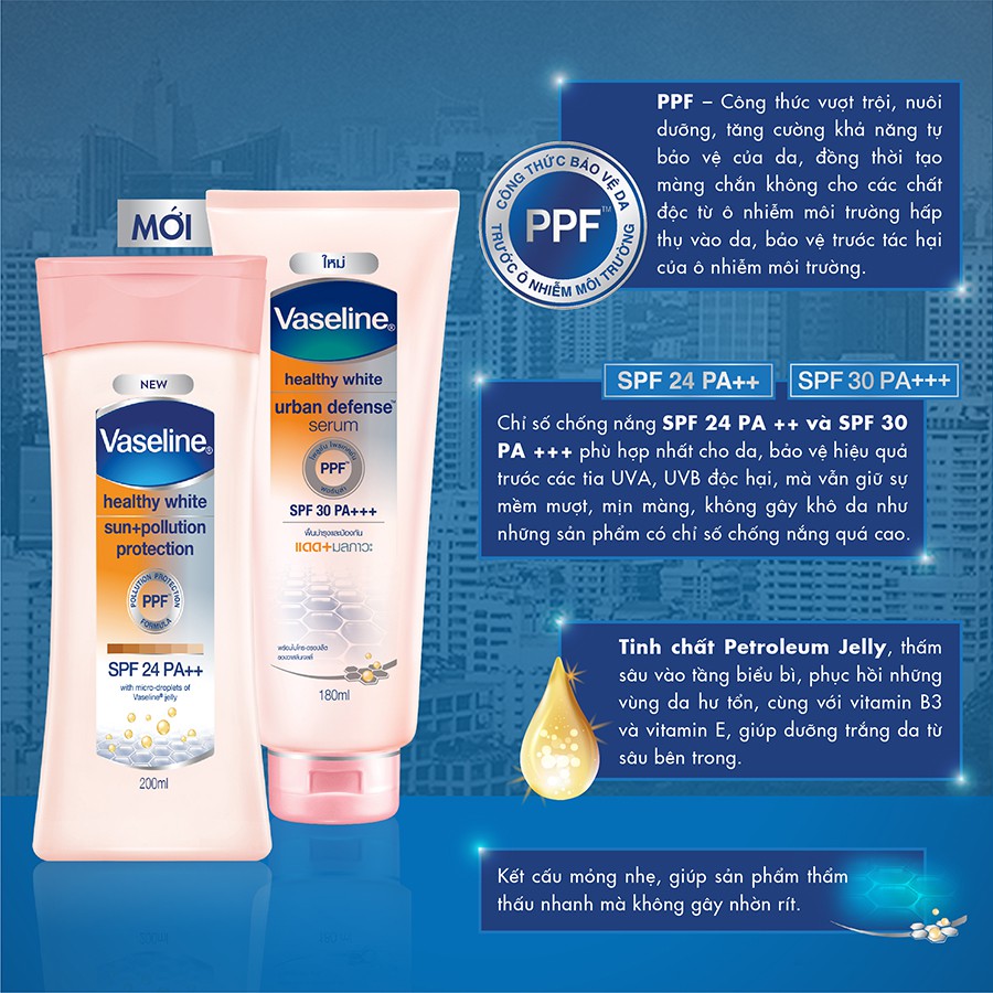 Sữa Dưỡng Thể Vaseline Healthy Bright SPF 50+ 200ml | BigBuy360 - bigbuy360.vn