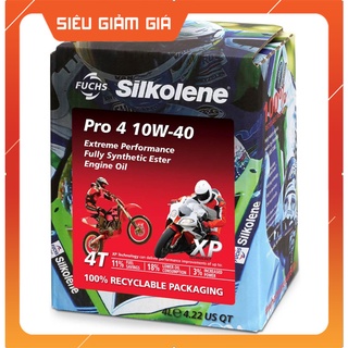 Nhớt Fuchs Silkolene Pro 4 10w40 XP 4T can 4l
