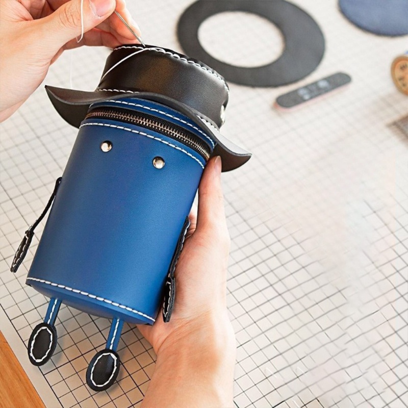 Túi Xách Bucket Da Pu Hình Trụ Mini Làm Thủ Công Thiết Kế Dễ Thương