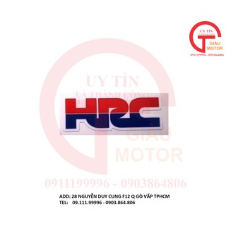 MIẾNG TEM NHỎ CHỮ HRC DÁN TRANG TRÍ MỌI VỊ TRÍ XE MÁY. BỀN ĐẸP