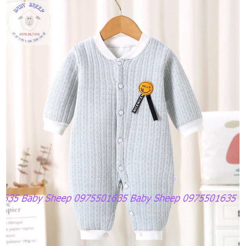 Áo liền quần dài tay chân chất liệu chần bông cotton dành cho bé trai, bé gái- HÀNG QUẢNG CHÂU CAO CẤP LOẠI 1